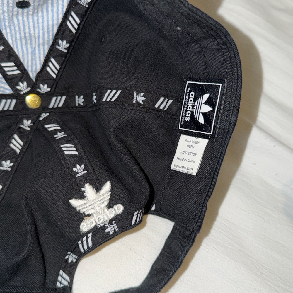 Adidas Originals Black Trefoil Dad Hat Adjustable - Picture 2 of 4